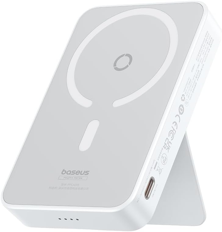 POWER BANK INALÁMBRICO MAGNÉTICO BASEUS MAGPRO 5000MAH PD20W - BLANCO - 1