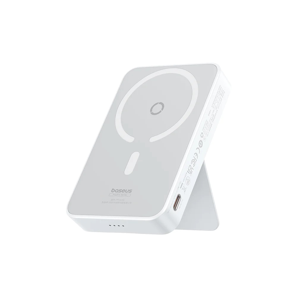 POWER BANK INALÁMBRICO MAGNÉTICO BASEUS MAGPRO 5000MAH PD20W - BLANCO - 2