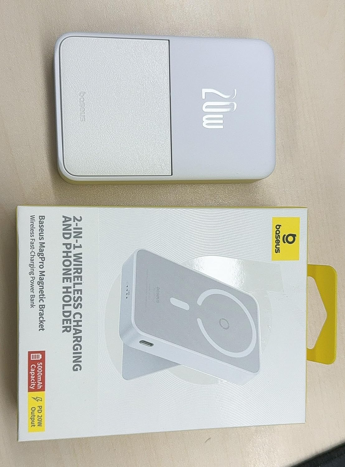 POWER BANK INALÁMBRICO MAGNÉTICO BASEUS MAGPRO 5000MAH PD20W - BLANCO - 6
