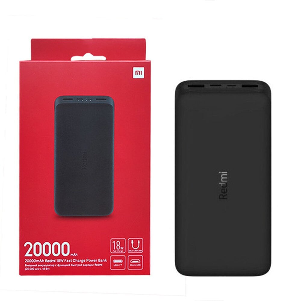 POWER BANK XIAOMI REDMI 20000MHA 18W CARGA RÁPIDA - NEGRO - 1