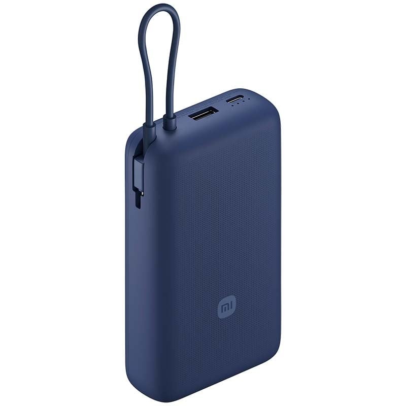 POWER BANK XIAOMI 20000MAH 33W CARGA RAPIDA CABLE INTEGRADO - AZUL - 1
