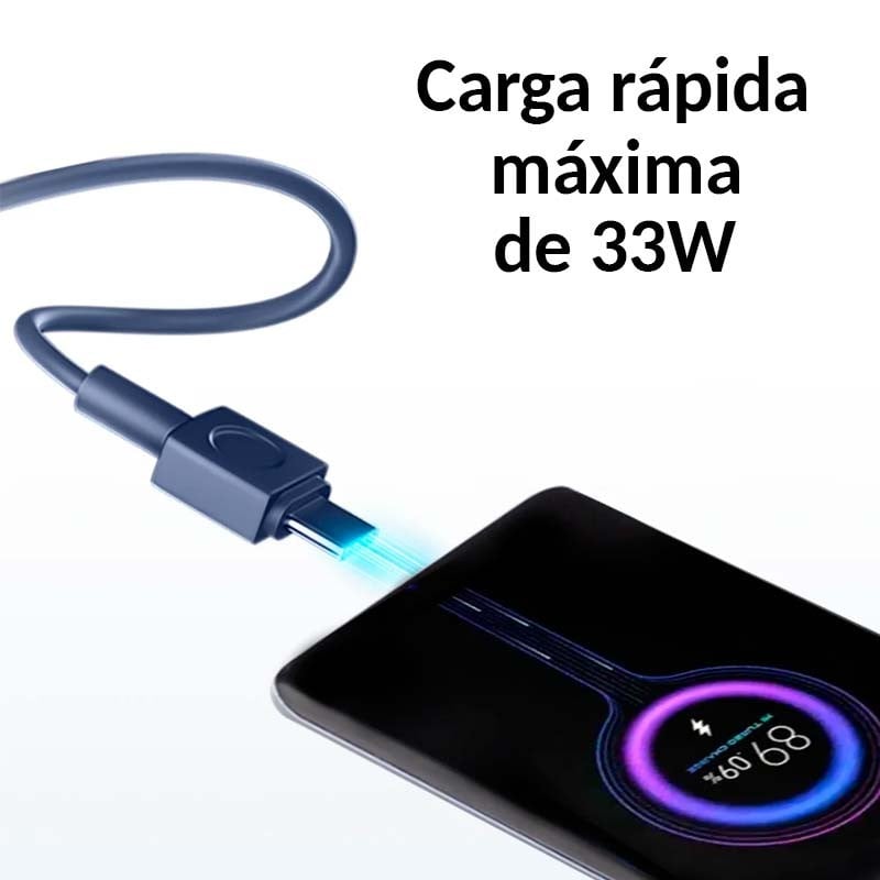 POWER BANK XIAOMI 20000MAH 33W CARGA RAPIDA CABLE INTEGRADO - AZUL - 4