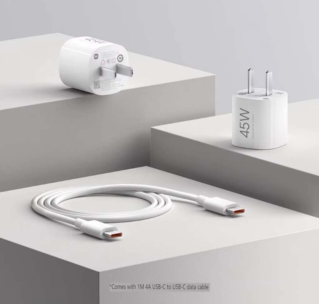 CARGADOR XIAOMI 45W GAN COMPATIBLE IPHONE 15 Y ANDROID - BLANCO - 5