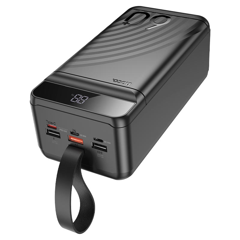 CARGADOR CELULAR 60000MAH CARGA RÁPIDA 22W HOCO J123C - NEGRO - 2