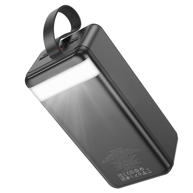 CARGADOR CELULAR 60000MAH CARGA RÁPIDA 22W HOCO J123C - NEGRO - 3