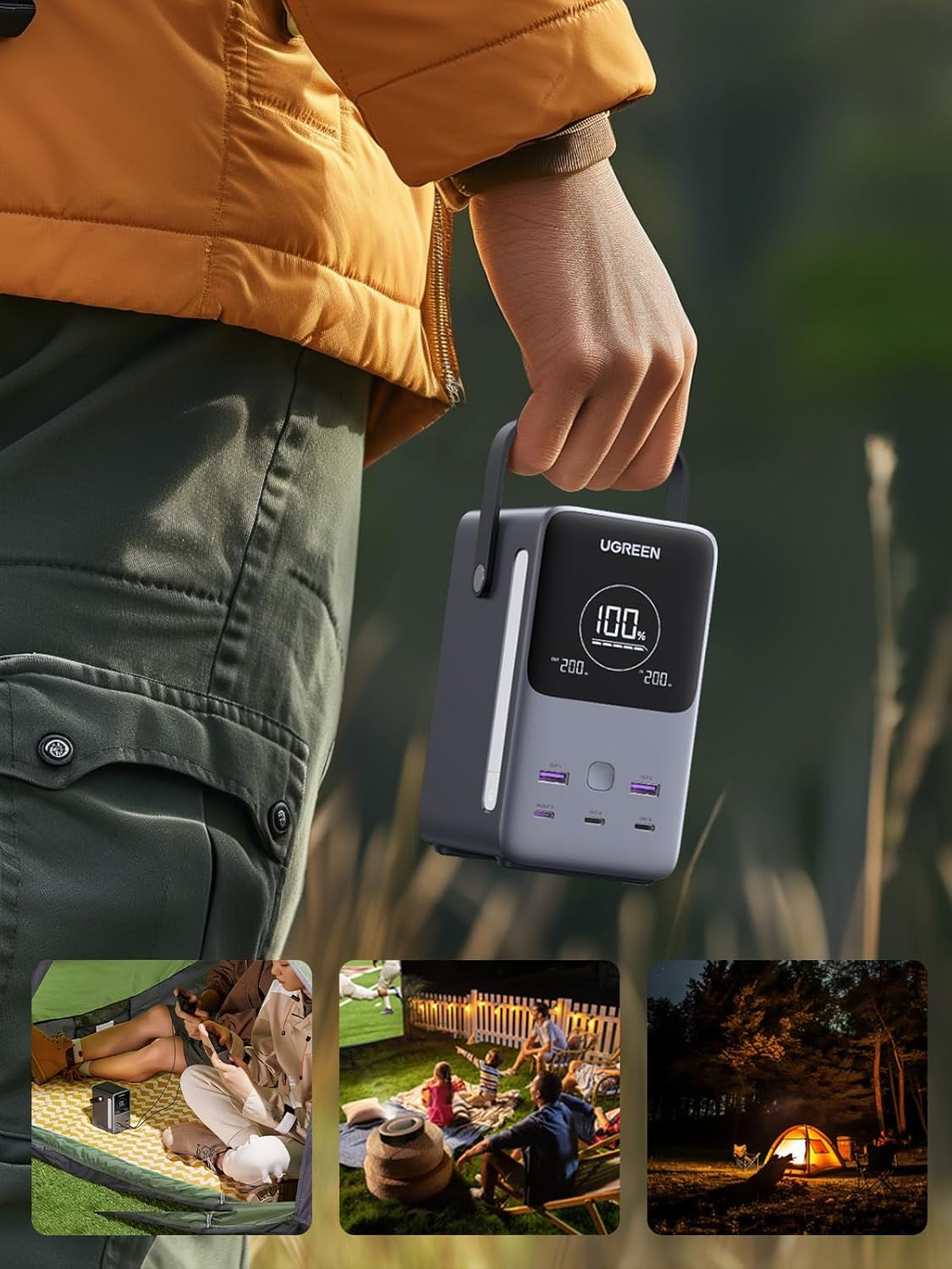 UGREEN CARGADOR PORTÁTIL DE 300W 48000MAH CON PANTALLA DIGITAL INTELIGENTE ILUMINACIÓN - 2