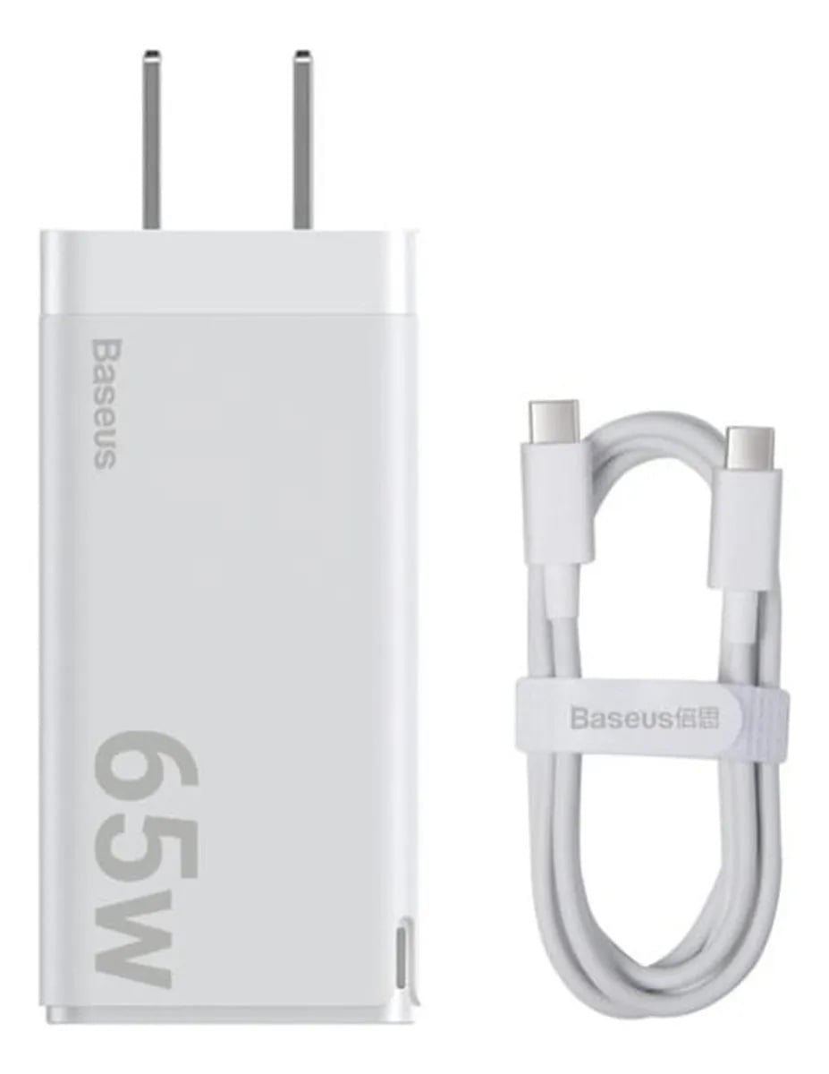 CARGADOR RÁPIDO BASEUS GUN 5PRO 65W EU 2C+1USB - BLANCO - 2