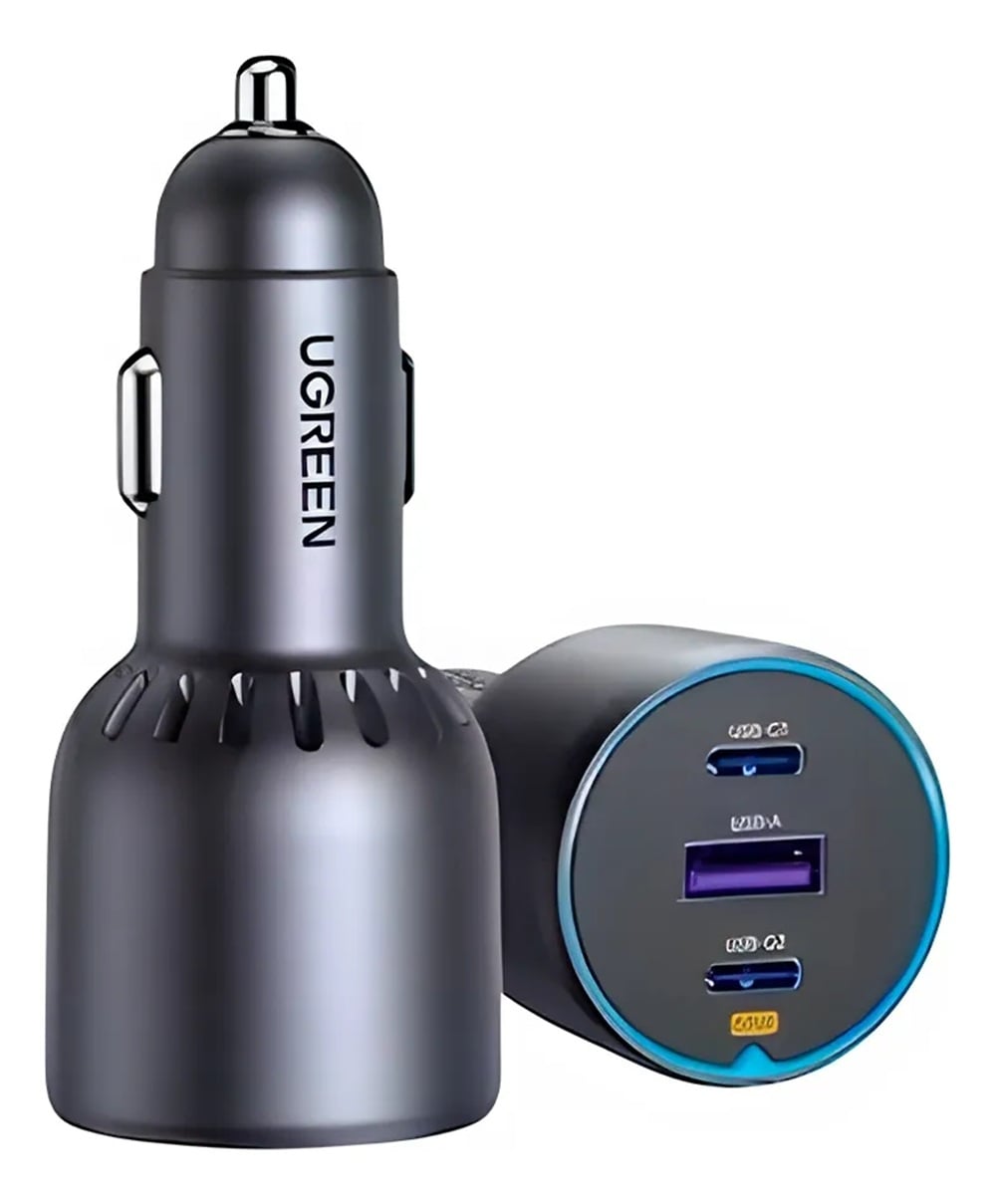 CARGADOR DE AUTO UGREEN 75W 3 PUERTOS 2C+1USB - 1