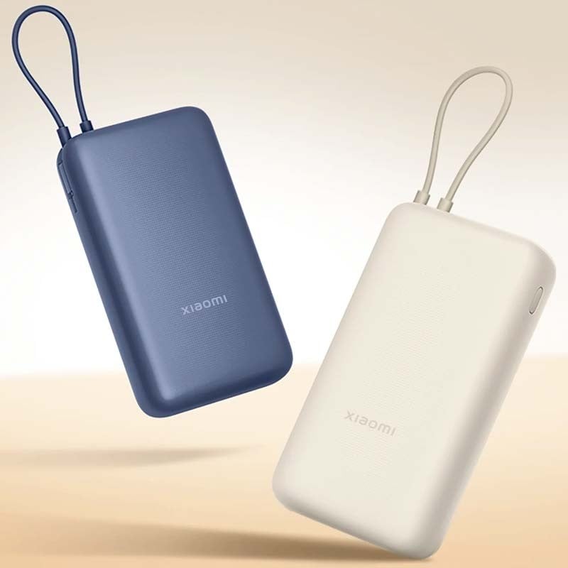 POWER BANK XIAOMI 20000MAH 33W CARGA RAPIDA CABLE INTEGRADO - BEIGE - 4