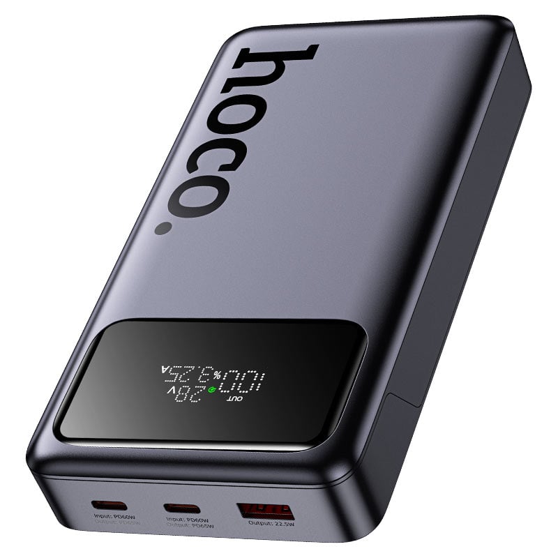POWER BANK 25,000 MAH 65W CON PANTALLA DIGITAL HOCO Q40 - GRIS - 1