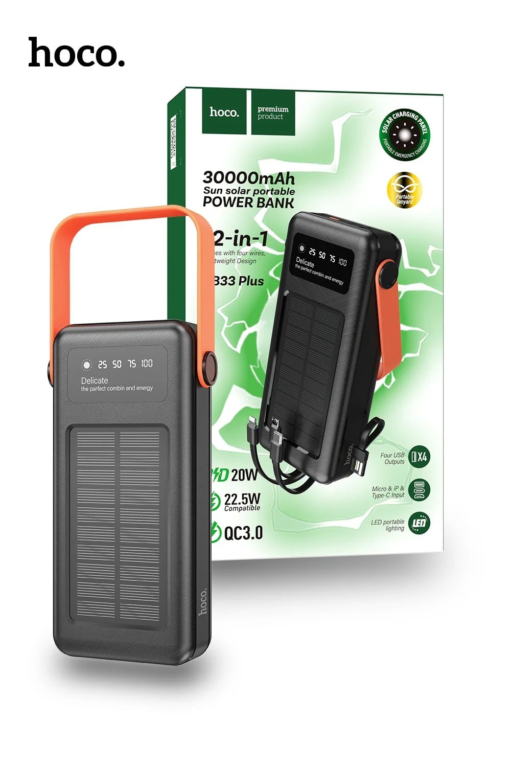 POWER BANK 30000 MHA CARGA RÁPIDA 22W HOCO PREMIUN - 1