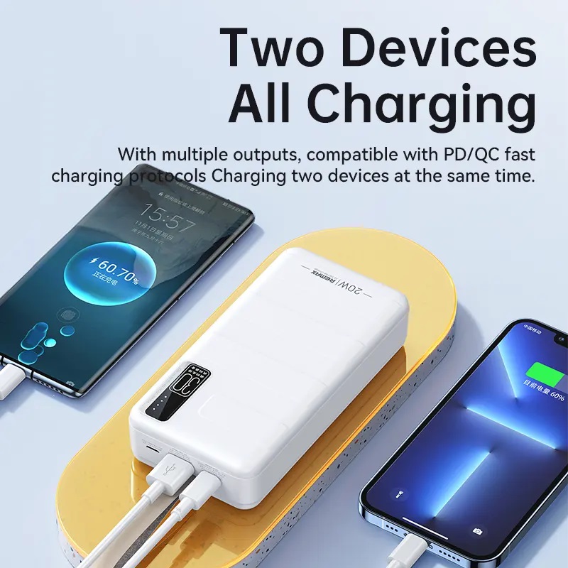 POWER BANK REMAX 30000MHA 22W CARGA RAPIDA - AZUL - 2