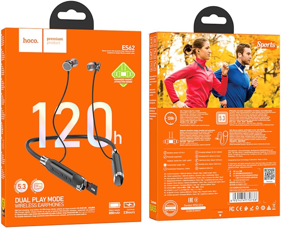 AUDÍFONO DEPORTIVOS INALÁMBRICOS BLUETOOTH 120H - HOCO ES62 - 5