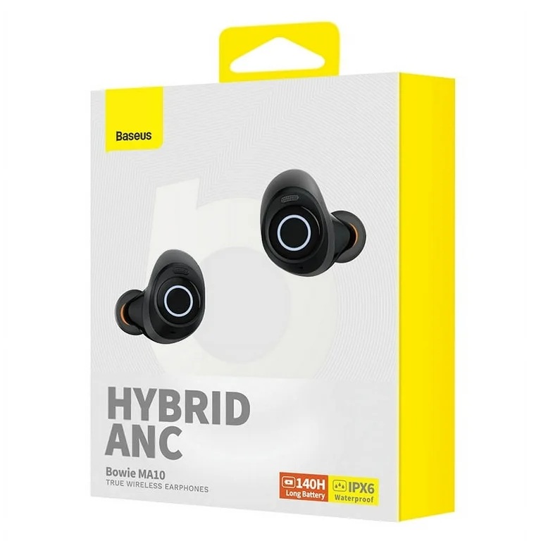 AUDIFONOS BASEUS BOWIE MA10 CANCELACION DE RUIDO - BLACK - 3