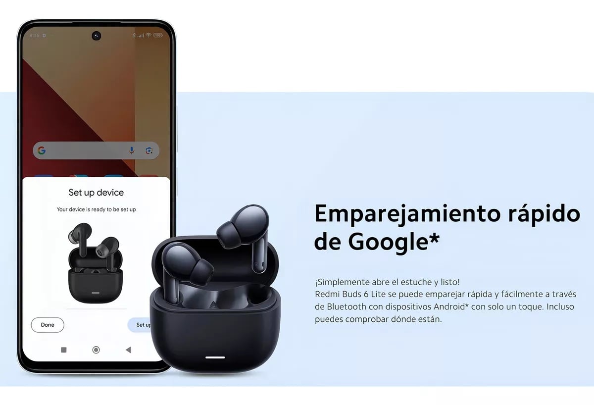 AUDÍFONOS XIAOMI REDMI BUDS 6 LITE - BLANCO - 3