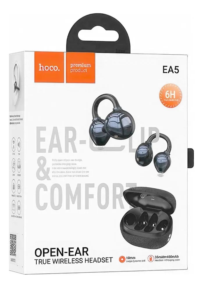 AUDIFONOS BLUETHOOT HOCO EA5 SONIDO HIFI- NEGRO - 4