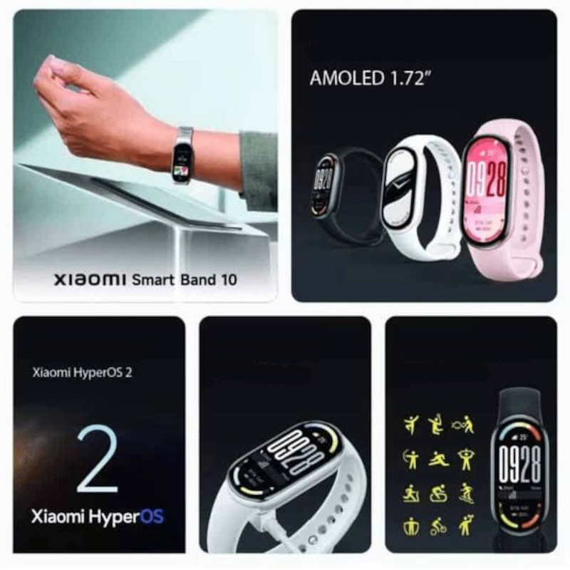 PULSERA XIAOMI SMART BAND 10, AMOLED, 60 HZ, 5ATM - ROSA - 4