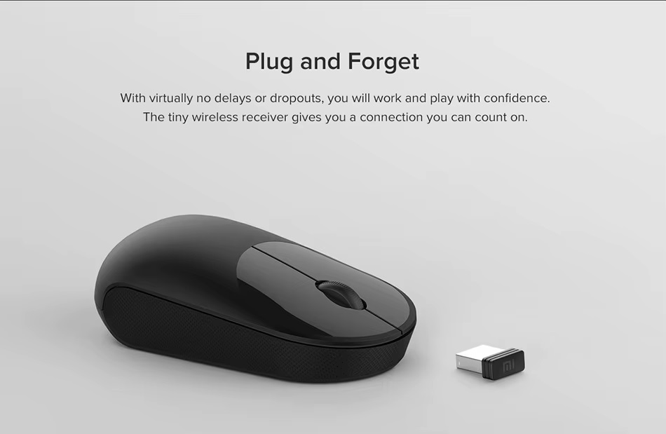 MOUSE XIAOMI MI PORTABLE 1200DPI USB INALAMBRICO -NEGRO - 4