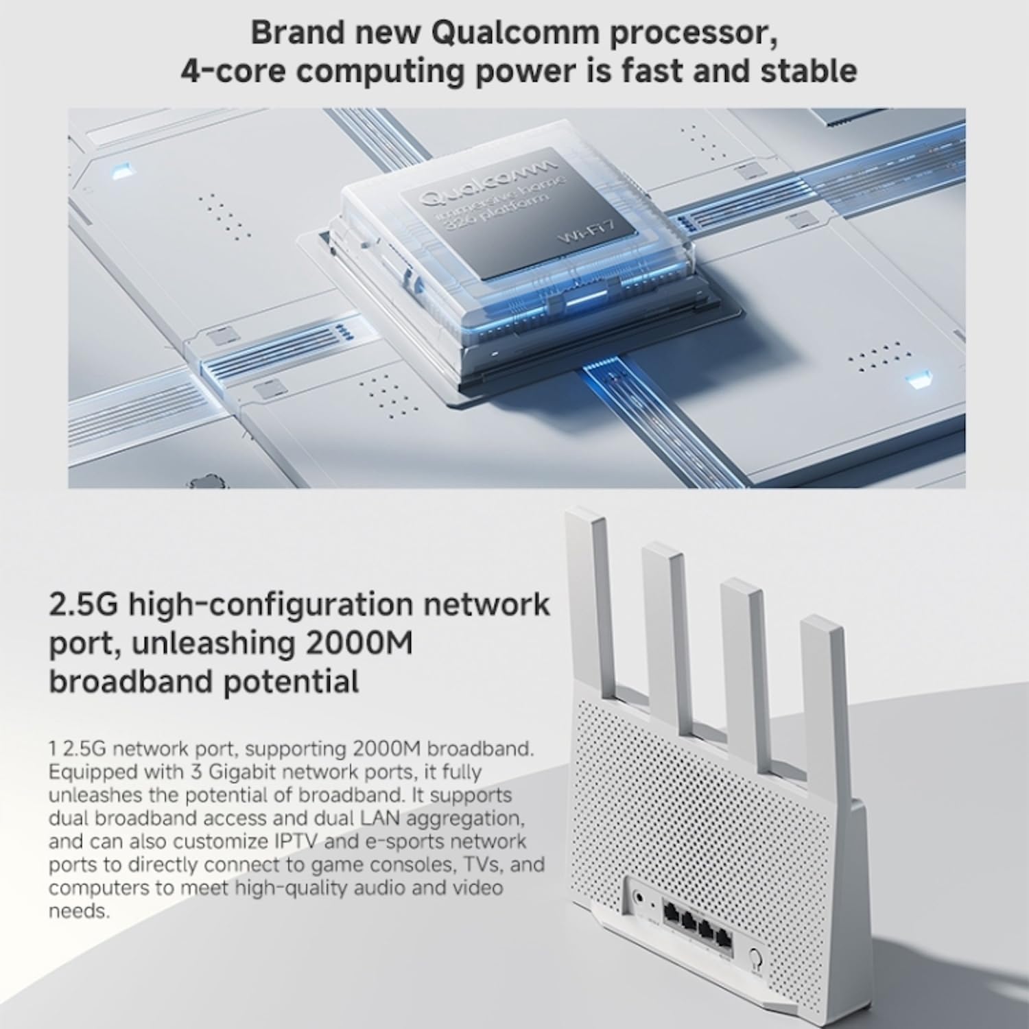 ROUTER XIAOMI BE3600 2.5G 3600 MHZ WIFI7 - 5
