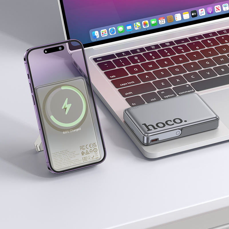 POWER BANK CARGA INALÁMBRICA MAGNETICO 10000MHA 20W HOCO PREMIUM - 7