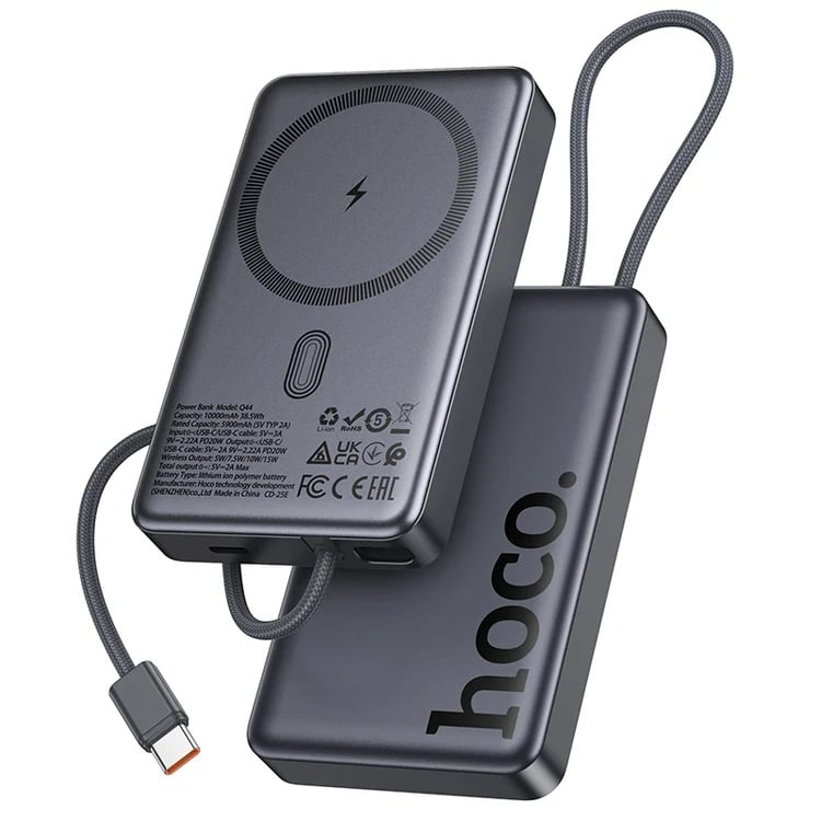 POWER BANK CARGA INALÁMBRICA MAGNETICO 10000MHA 20W HOCO PREMIUM - 2