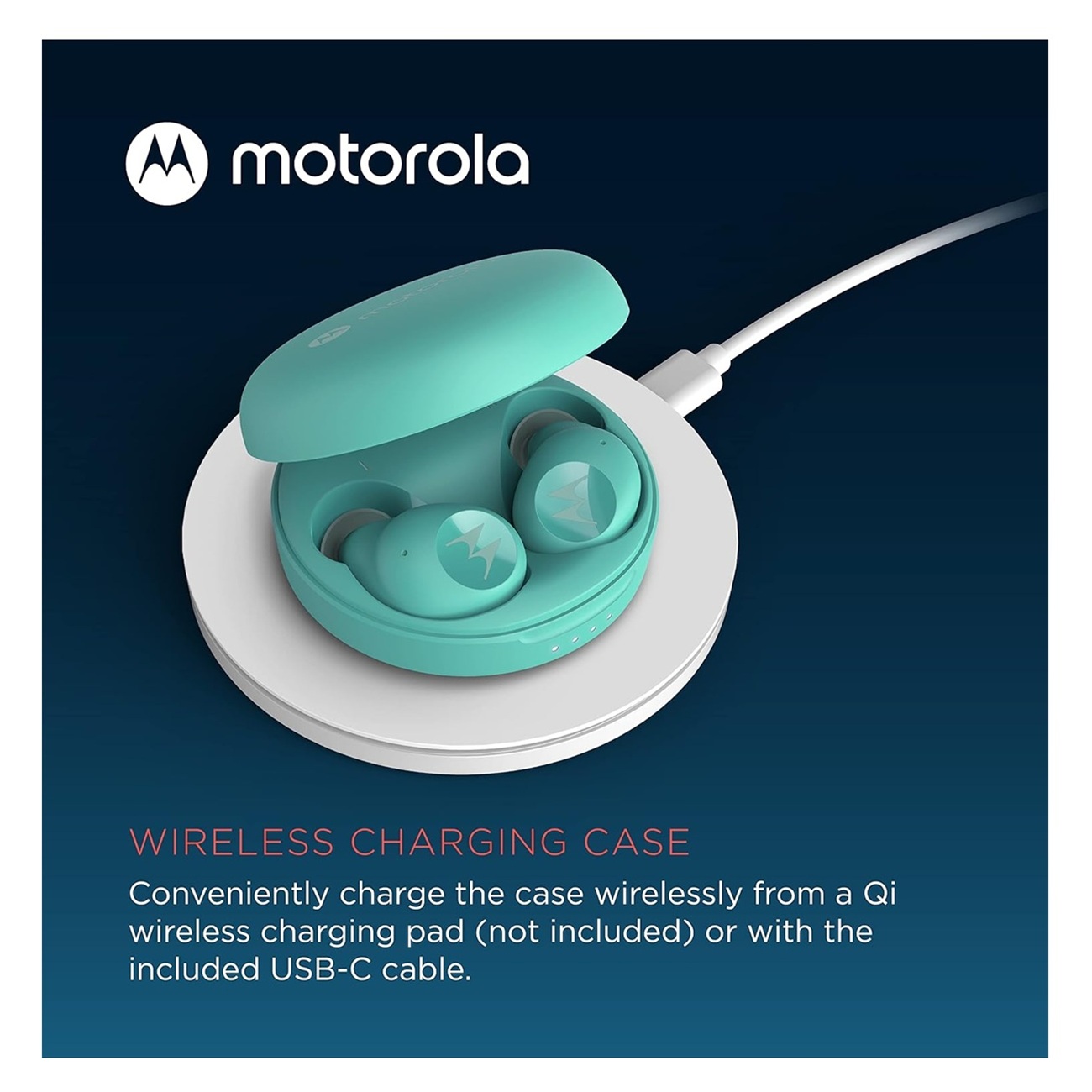 MOTOROLA AUDÍFONOS MOTO BUDS 250 INALÁMBRICOS CON MICRÓFONO - TURQUESA - 2