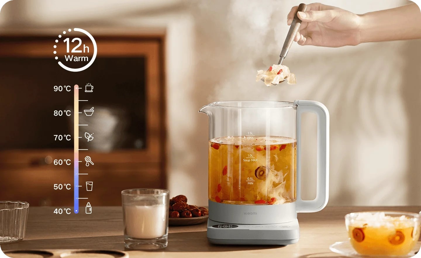 HERVIDORA XIAOMI MULTIFUNCIONAL PRECONFIGURABLE 1.5 LITROS - 3