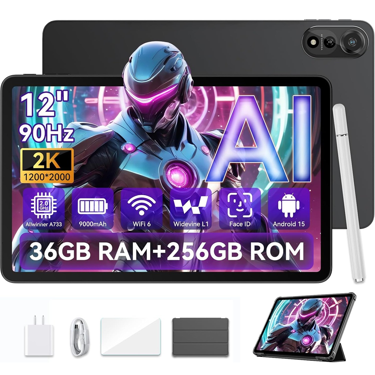 TABLET BLACKVIEW MEGA 2 WIFI 12+24=36/256GB TABLET PC 12'' 2K FHD 9000MAH - GREY - 1