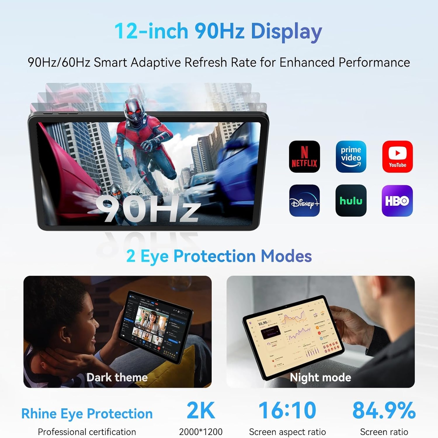 TABLET BLACKVIEW MEGA 2 WIFI 12+24=36/256GB TABLET PC 12'' 2K FHD 9000MAH - GREY - 5