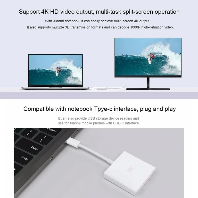 ADAPTADOR DE ORDENADOR XIAOMI USB-C A USB 3.0/COMPATIBLE CON HDMI - 5