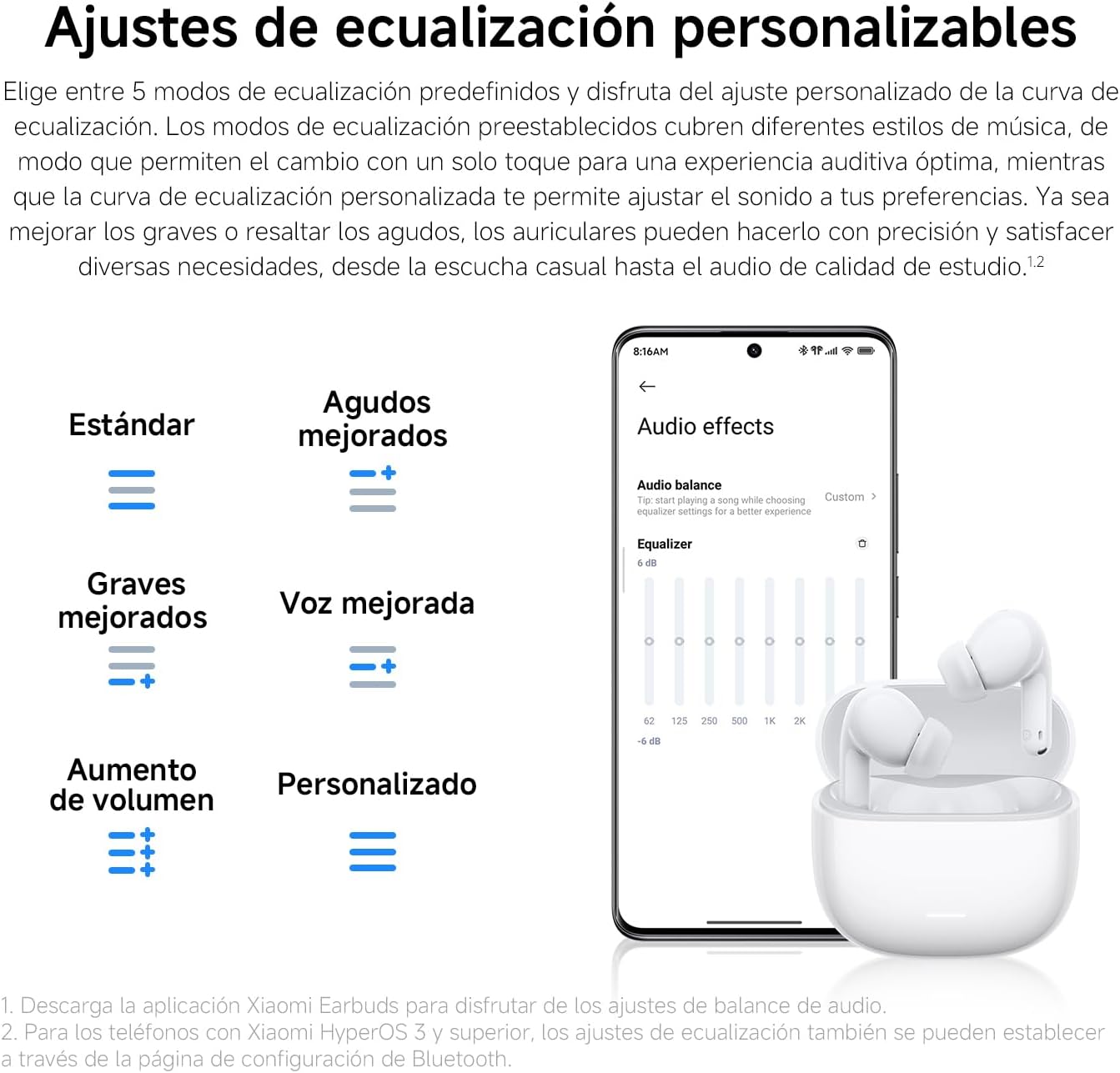 AUDÍFONOS XIAOMI REDMI BUDS 8 LITE DOBLE MICROFONO - NEGRO - 6