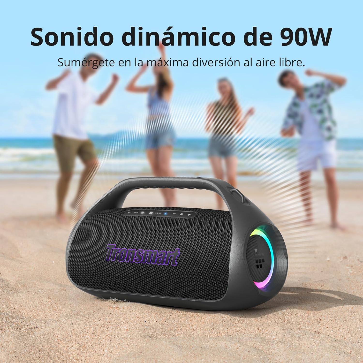 TRONSMART BANG 2 BOCINA BLUETOOTH PORTÁTIL PARA FIESTAS 90W - NEGRO - 7