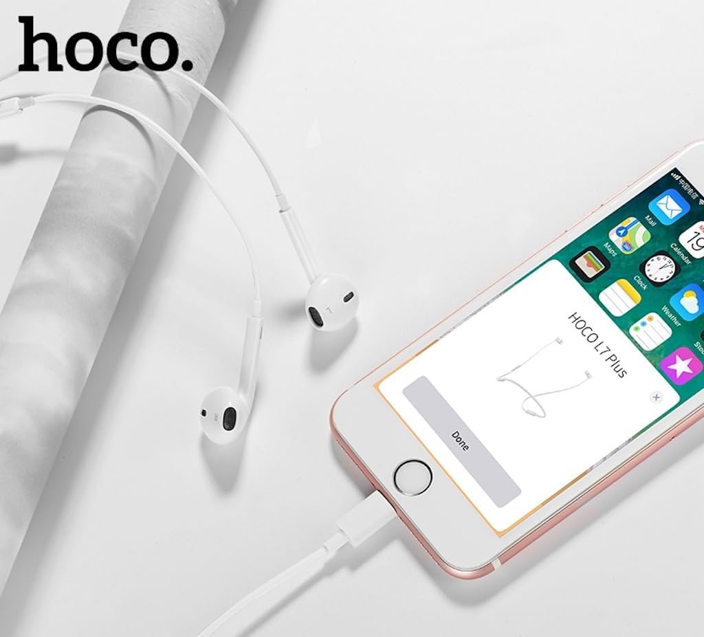 AUDÍFONOS LIGHTNING  BLUETOOTH HOCO L7 PLUS PARA IPHONE - 5