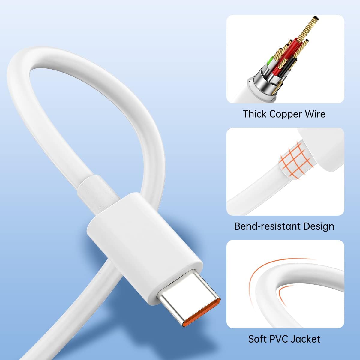 CARGADOR XIAOMI 120W ULTRA RÁPIDO COMBO CABLE USB ORIGINAL - 4
