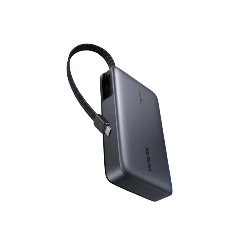 CARGADOR PORTATIL UGREEN 20000MAH 67W CON CABLE INTEGR. - GRIS - 3