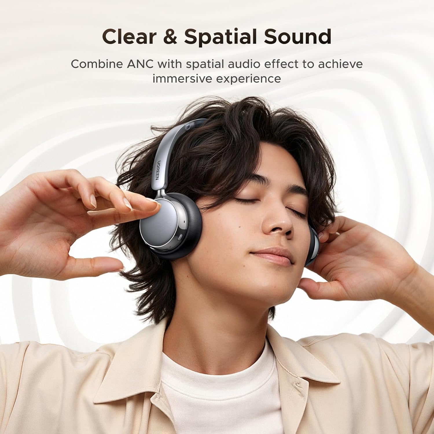 AURICULARES INALÁMBRICOS UGREEN STUDIO PLUS CANCELACIÓN ACTIVA DE RUIDO, HP207 - 5