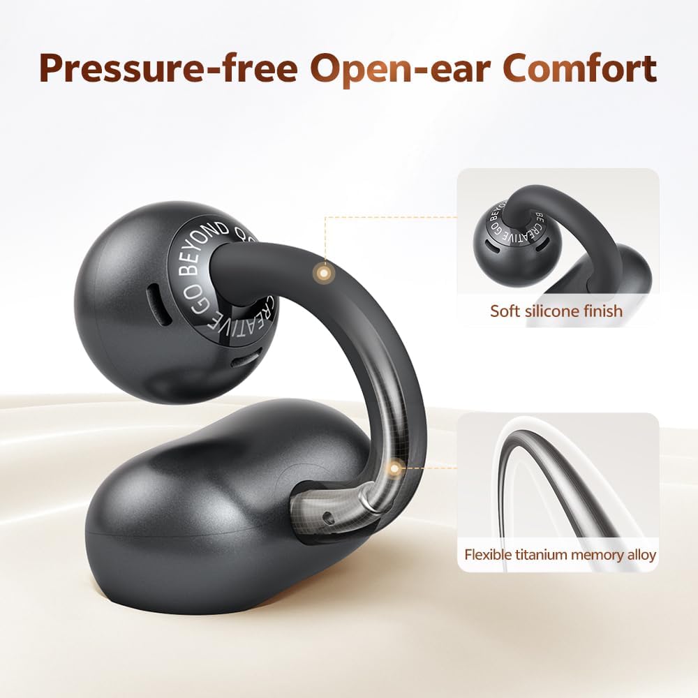 AUDÍFONOS QCY CROSSKY C50 DEPORTIVOS, 4 MICRÓFONO ENC, IMPERMEABLE IPX5,BT 6.0 - NEGRO - 6