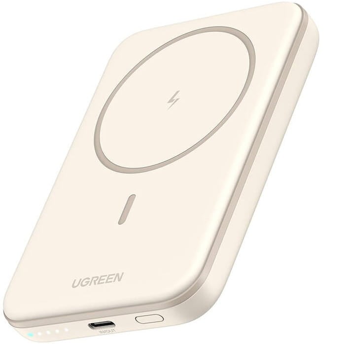 BATERÍA PORTÁTIL INALÁMBRICA MAGNÉTICA UGREEN 5000MHA PD15W - BEIGE - 1