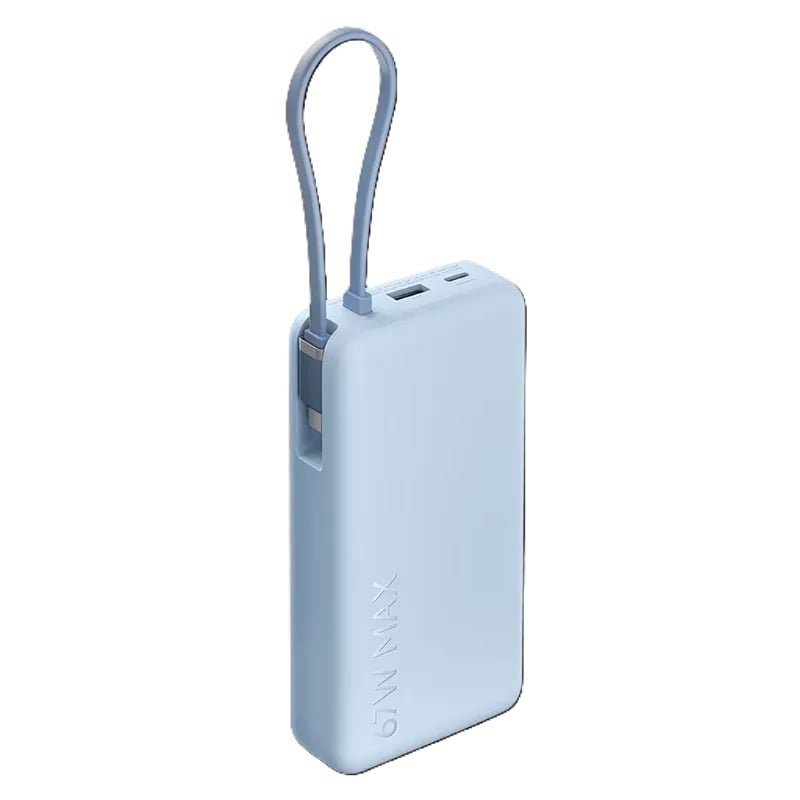 POWER BANK XIAOMI 67W  20000MHA (CABLE INTEGRADO) AZUL HIELO - 3