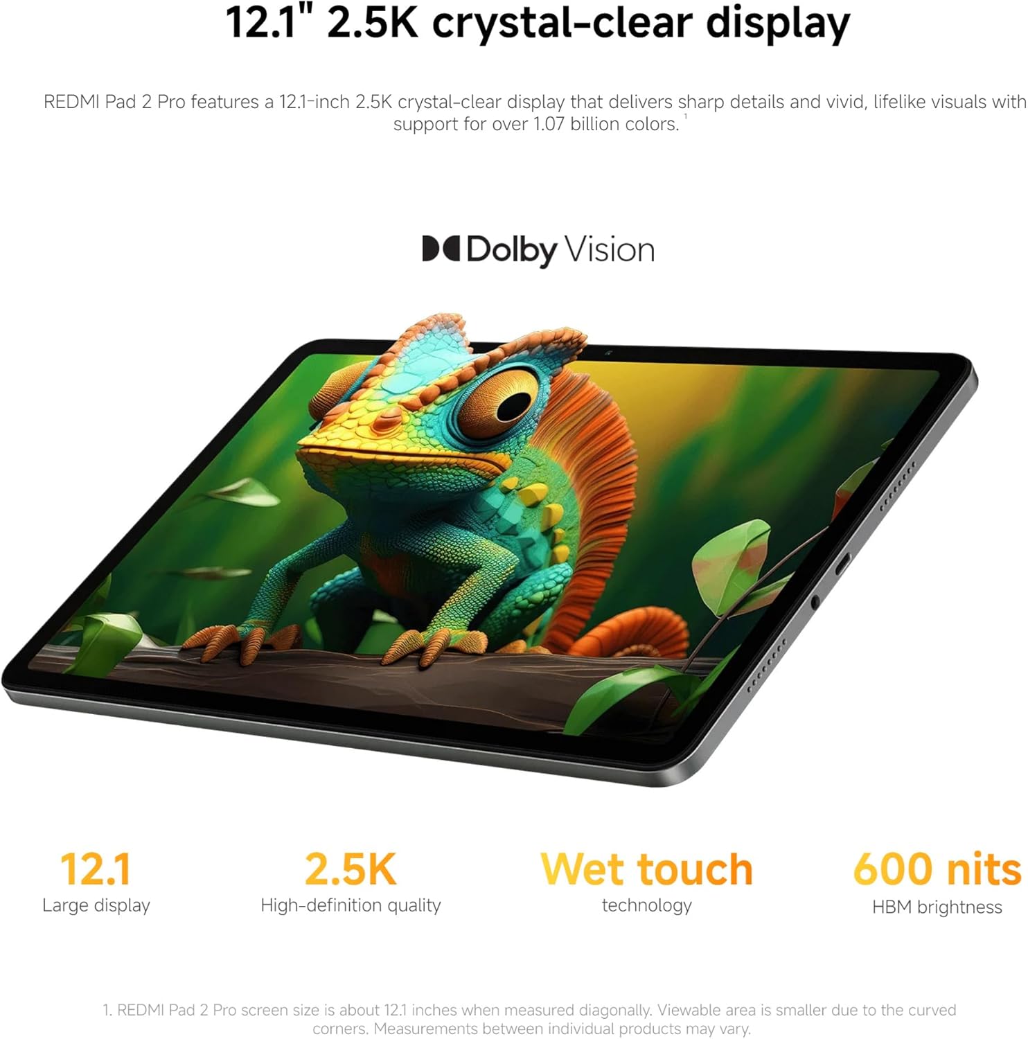 TABLET XIAOMI REDMI PAD 2 PRO 6GB RAM 128GB LCD 2.5K 120HZ - SILVER - 3
