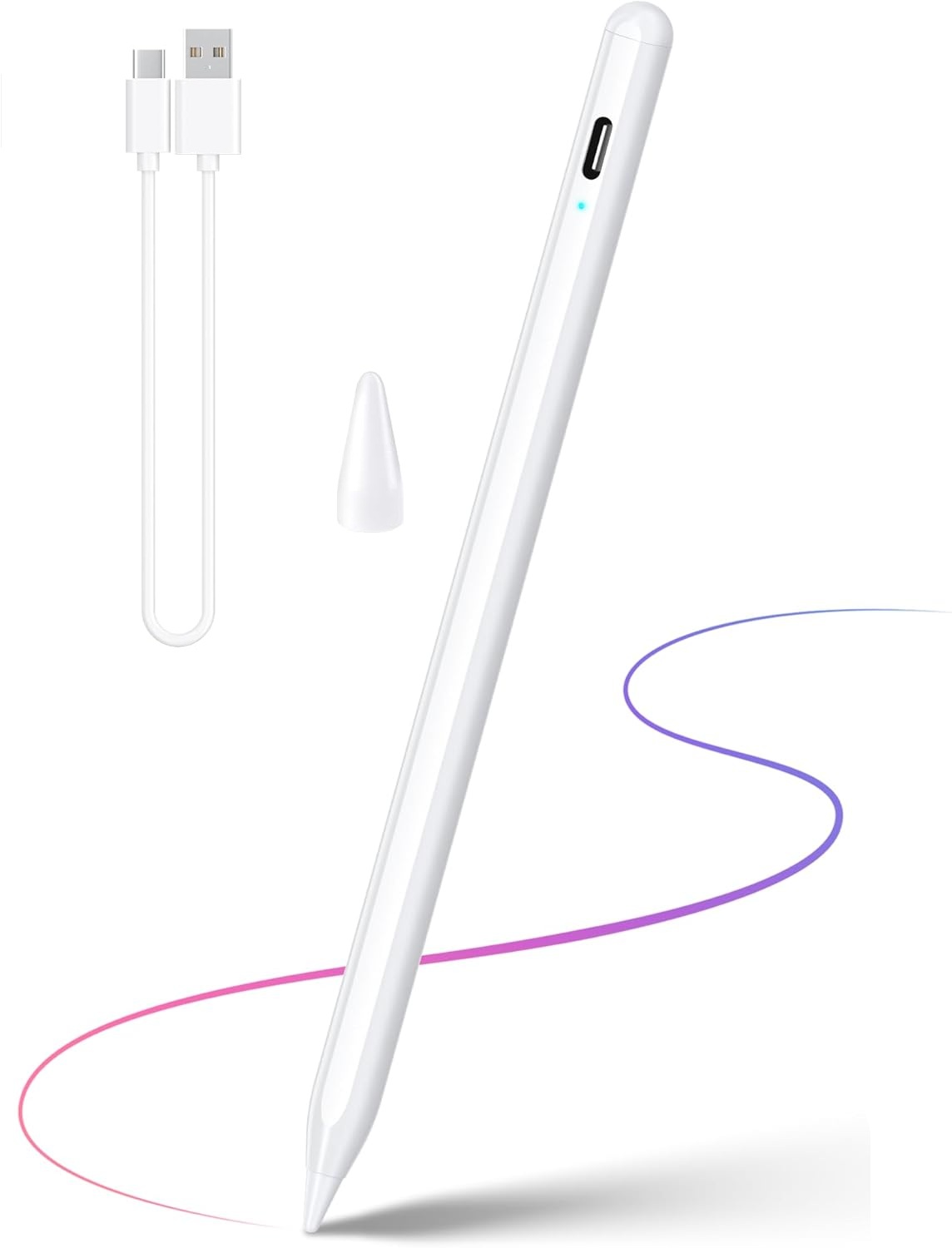 LAPIZ PARA TABLET CAPACITIVO MAGNÉTICO HOCO GM109 RECARGABLE - BLANCO - 1