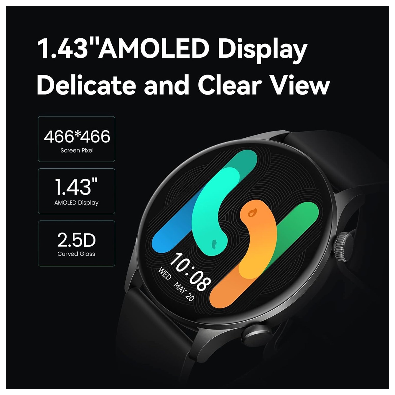 SMARTWATCH HAYLOU SOLAR PLUS RT3, AMOLED DE 1,43 BLUETOOTH LLAMADAS TELEFÓNICAS, MONITOR DE SALUD - 5