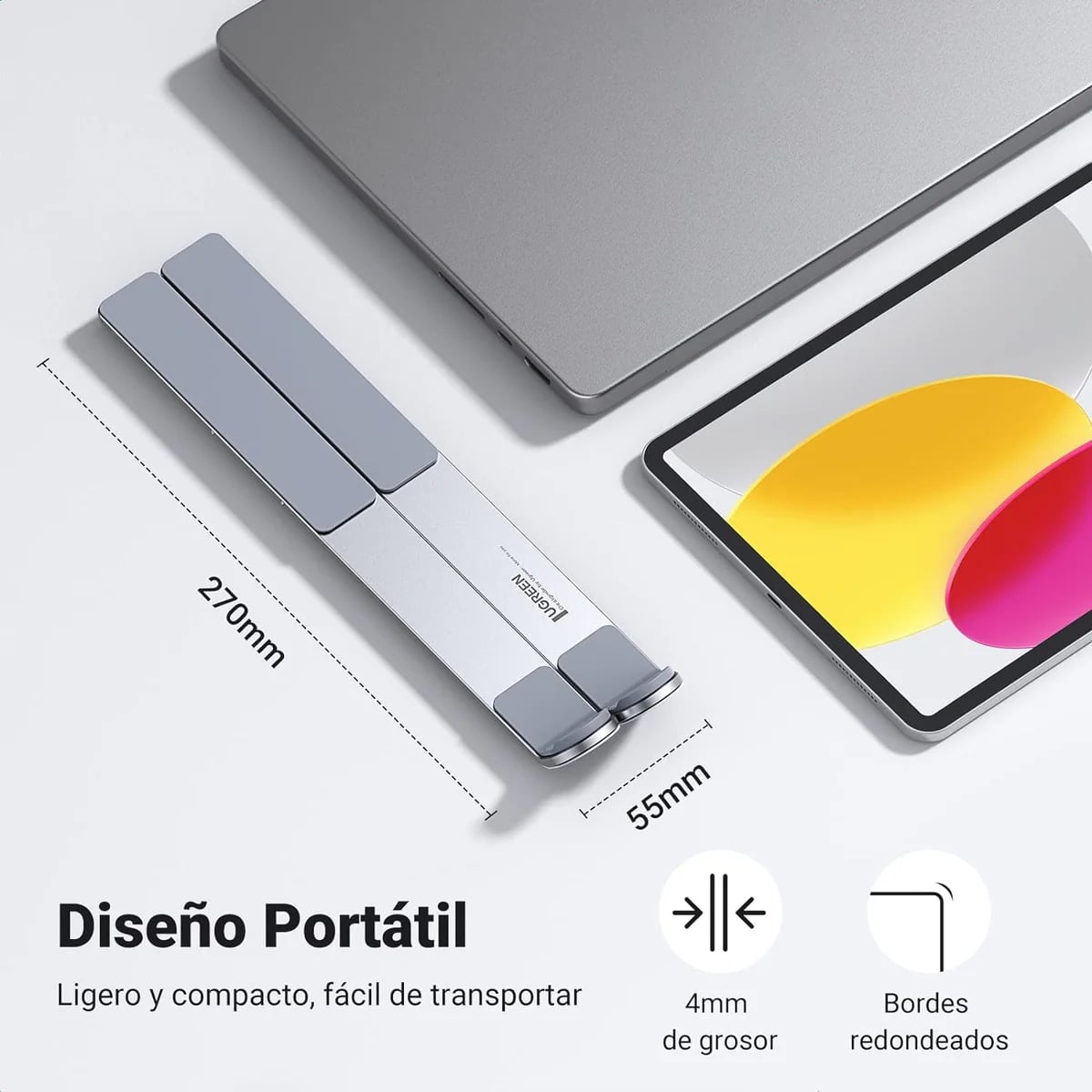 SOPORTE PARA LAPTOPS UGREEN DE ALUMINIO PLEGABLE - 6