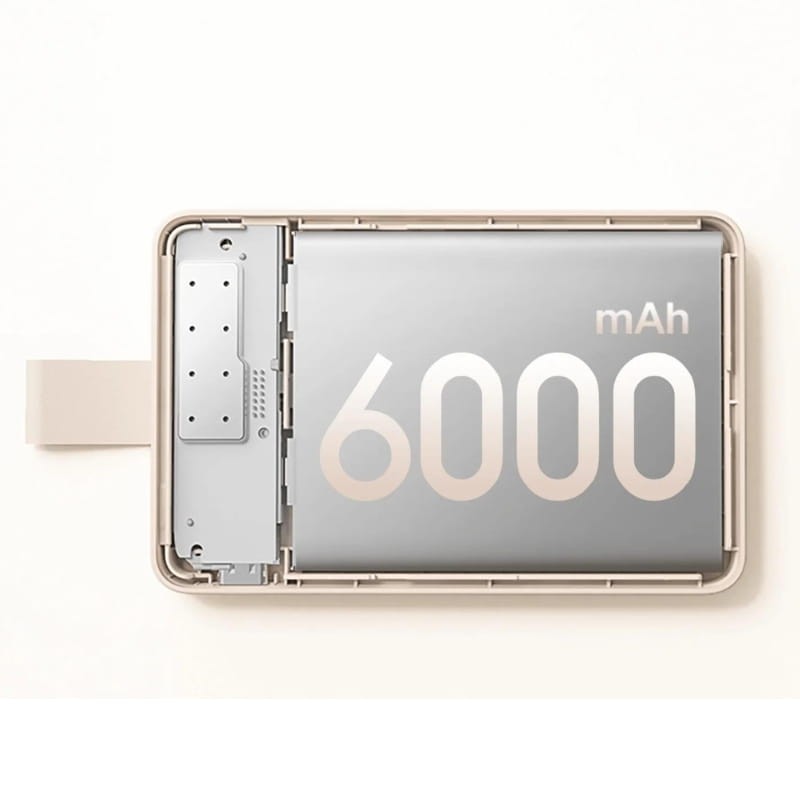 POWER BANK MAGNETICO XIAOMI 6000MAH CARGA INALÁMBRICA DE 15W - BLANCO - 3