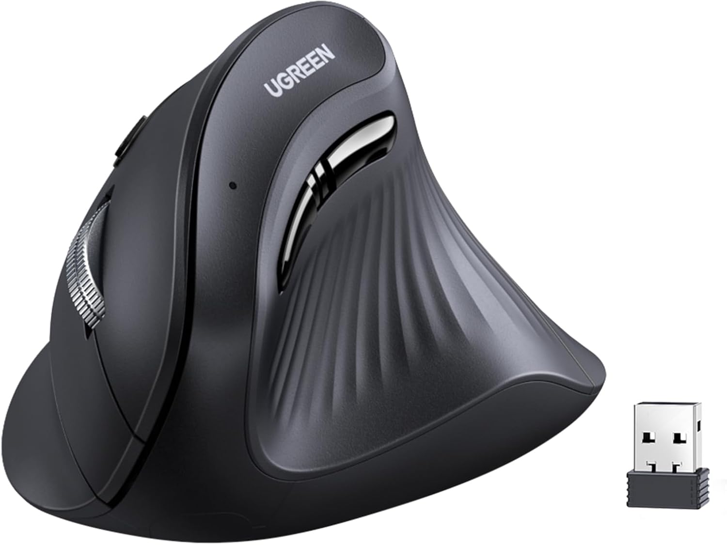MOUSE UGREEN VERTICAL INALÁMBRICO BLUETOOTH ERGONÓMICO CON 5 BOTONES - 1