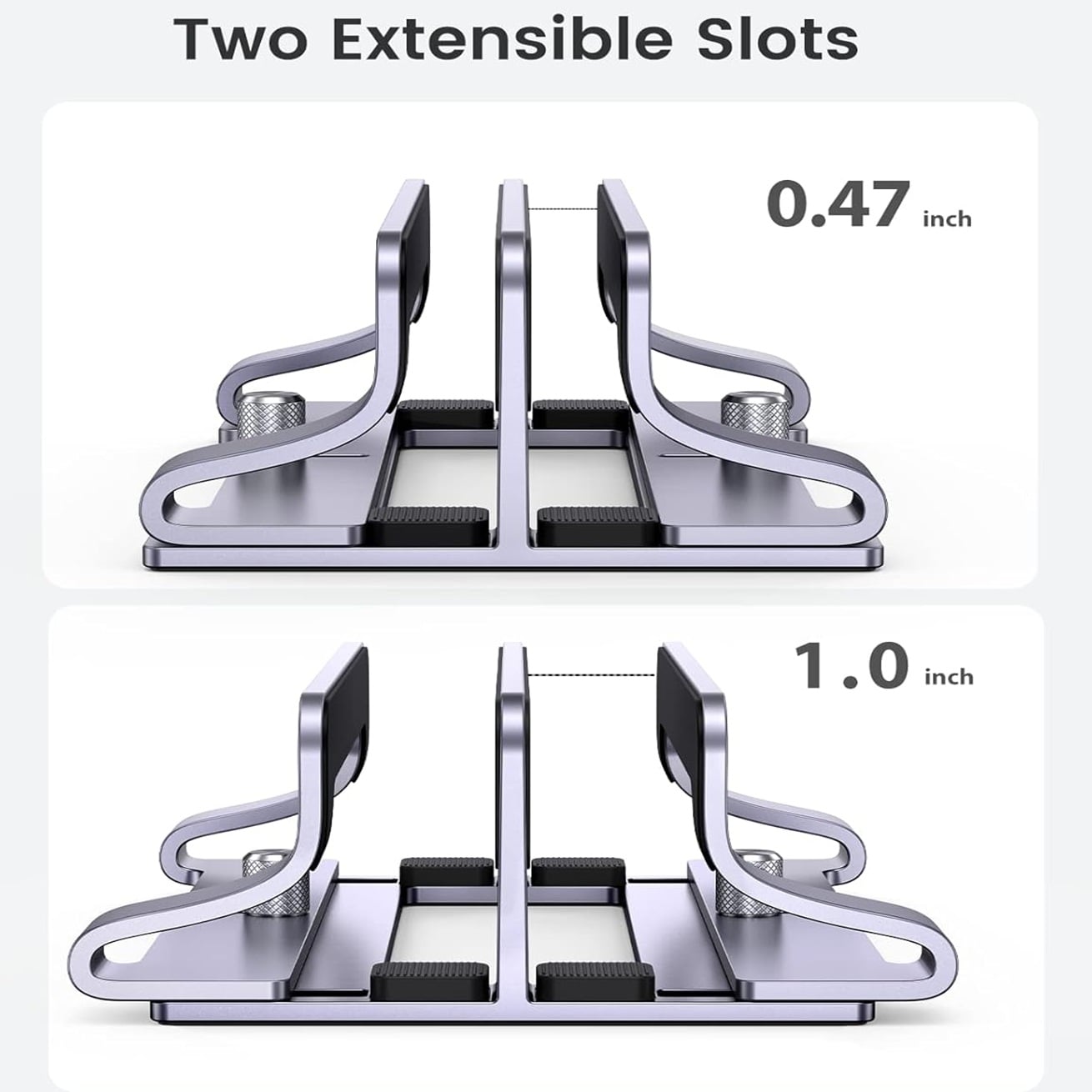 SOPORTE PARA LAPTOP UGREEN ALUMINIO DE 2 RANURAS PARA ESCRITORIO, HASTA 17,3' - 2