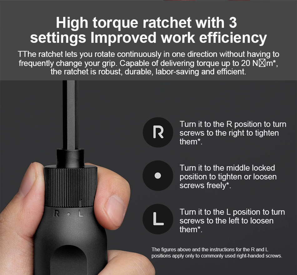 DESTORNILLADOR XIAOMI RATCHET 16 EN 1 BROCAS DE ALEACION DE ACERO S2 - 5