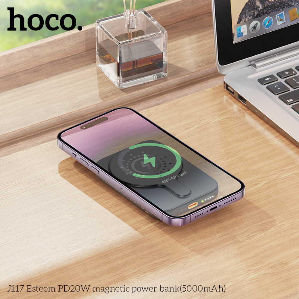 POWER BANK INALAMBRICO MAGSAFE HOCO 5000MHA PD20W - 4