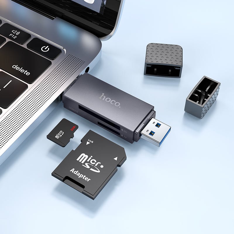 LECTOR DE MEMORIA MICRO SD 2 EN 1 HOCO UP 2TB USB 3.0 - 2