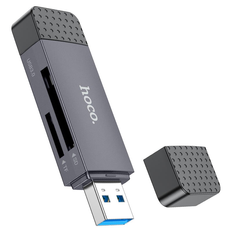 LECTOR DE MEMORIA MICRO SD 2 EN 1 HOCO UP 2TB USB 3.0 - 5